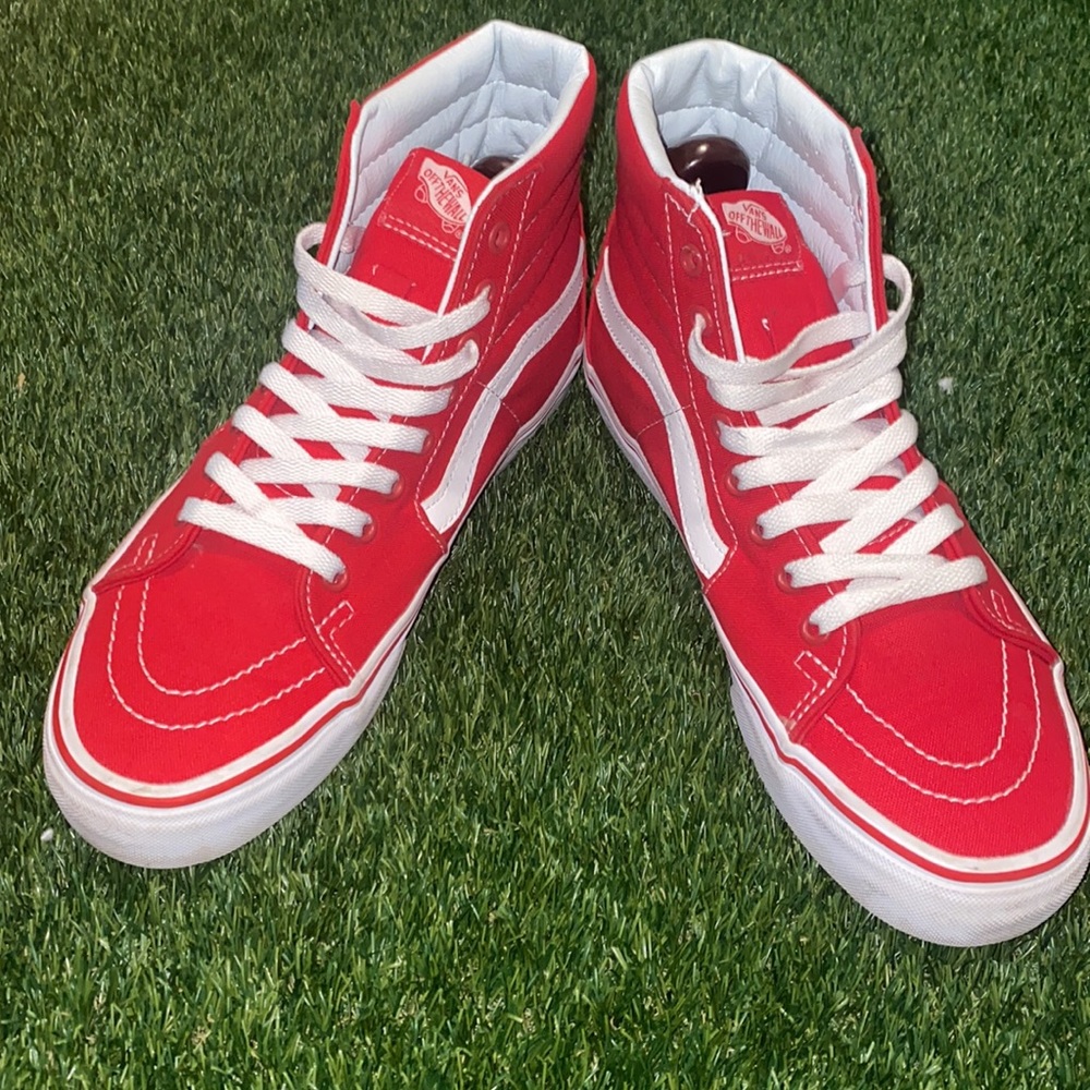 Vans Red higtop 7.5Mens - Picture 8 of 8